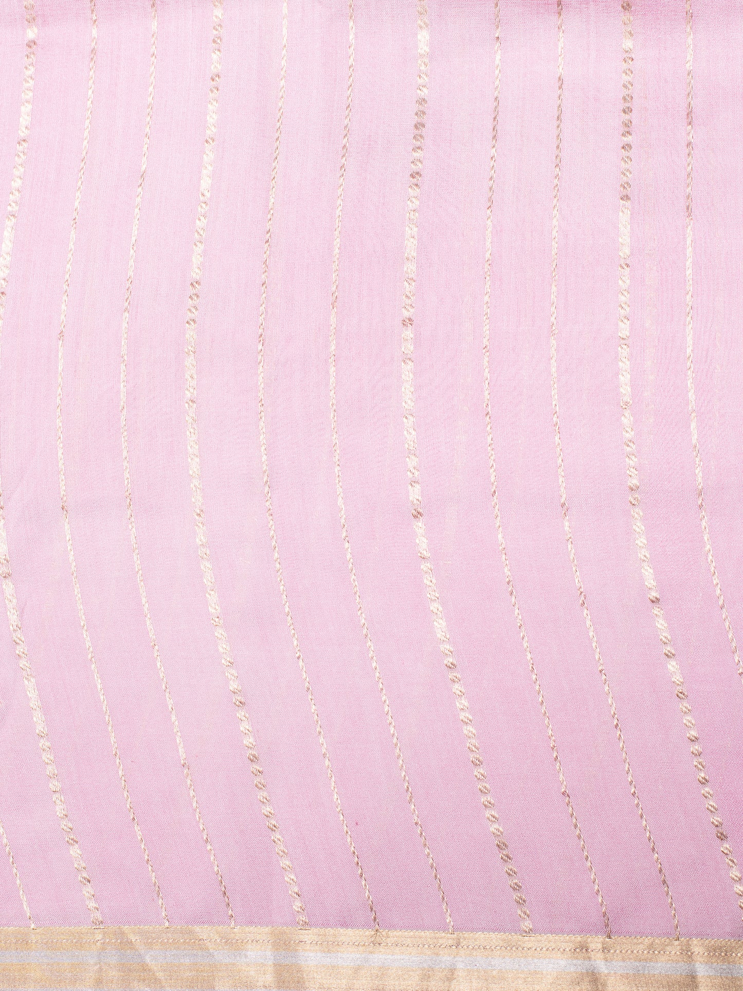 Handwoven Candy Floss Pink Organza Saree