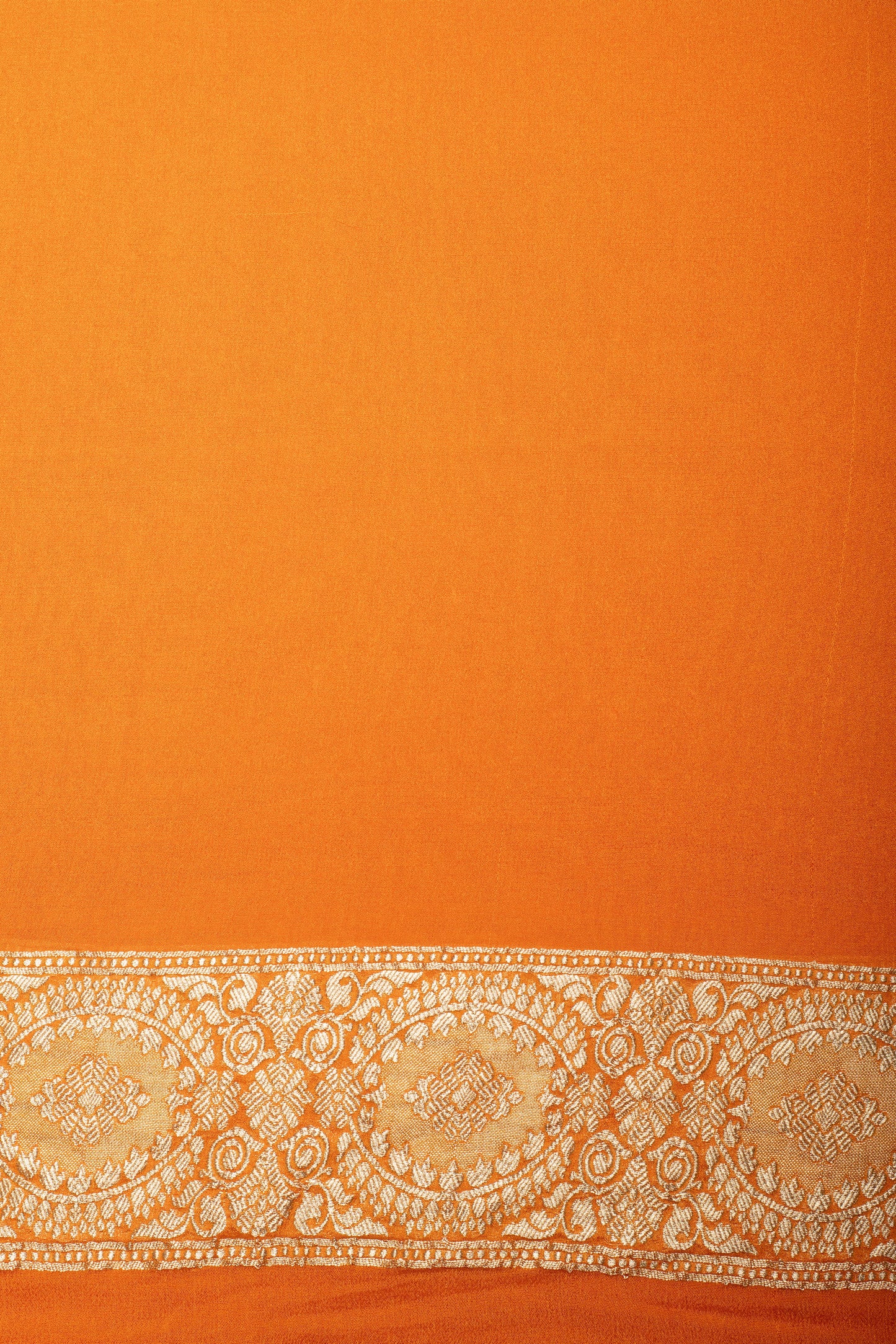 Handwoven Honey Orange Georgette Saree