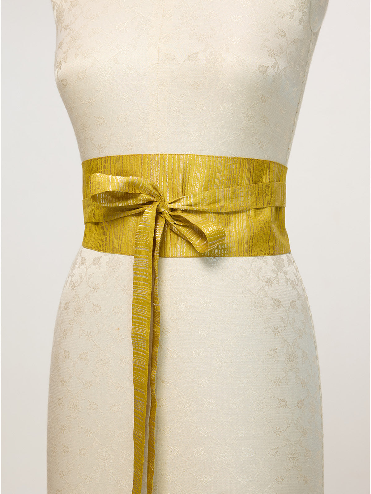 Handwoven Canary Yellow Banarasi Belt