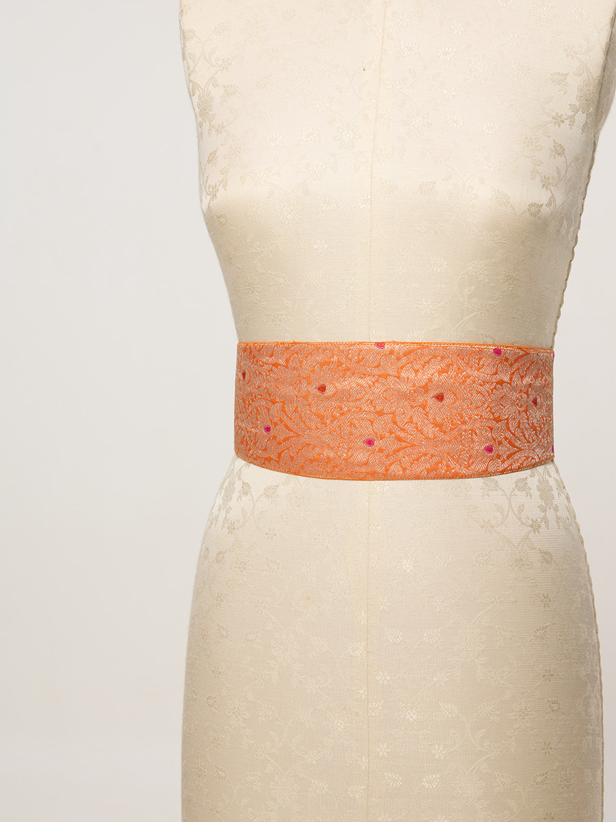 Handwoven Saffron Banarasi Belt