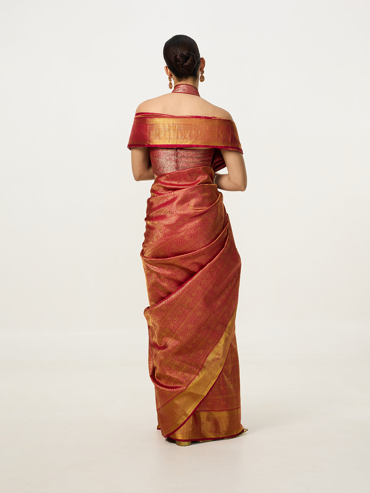 Handwoven Red Kanjivaram Saree