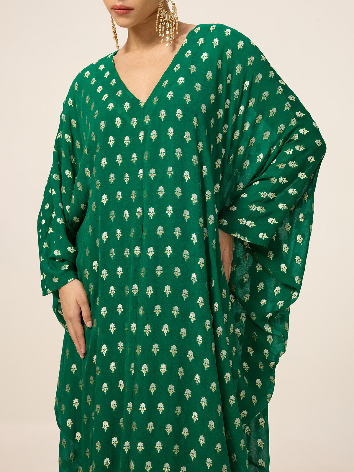Handwoven Jade Green Kaftan