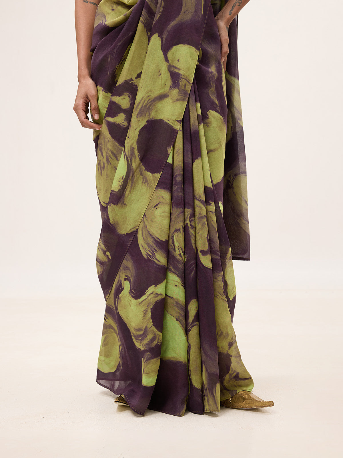 Multicolour Chiffon Digital Print Saree