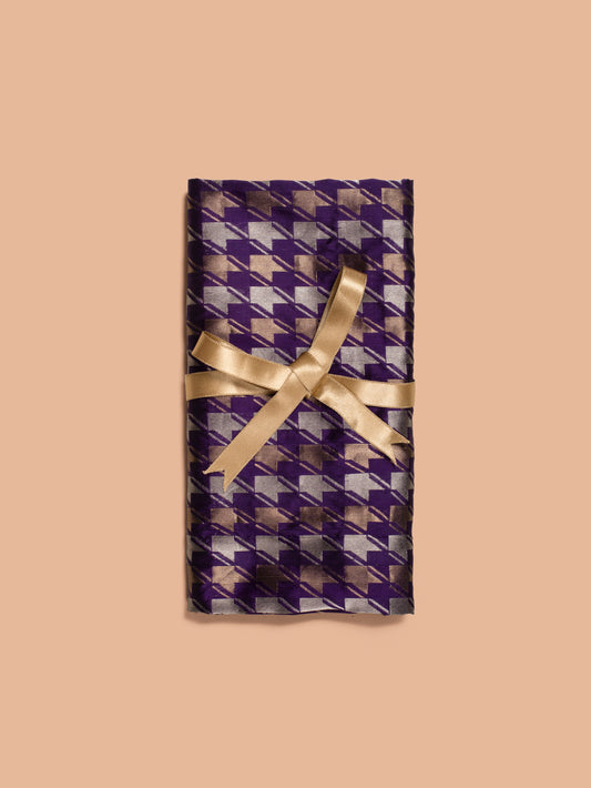 Handwoven Purple  Silk Blouse Fabric