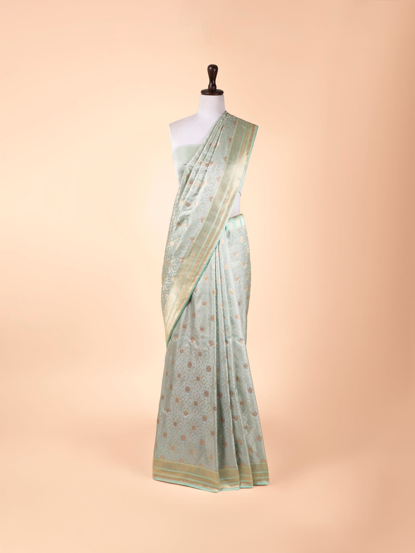 Handwoven Turquoise Blue Silk Saree