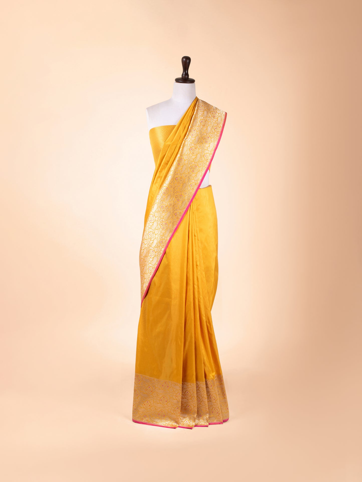 Handwoven Yellow Silk Saree