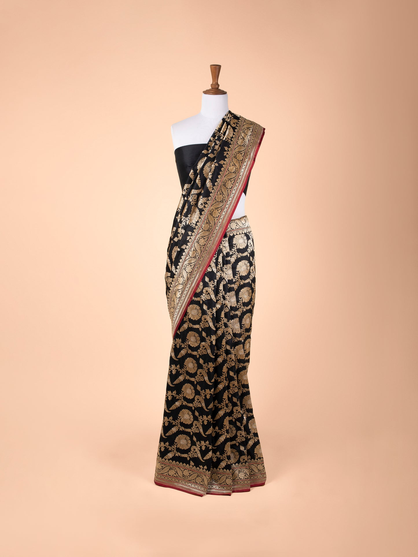 Handwoven Black Silk Saree