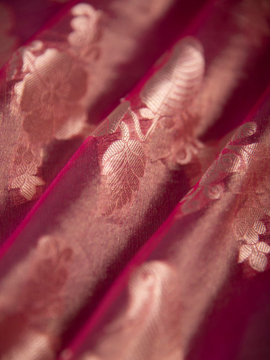 Handwoven Rani Pink Tissue Fabric