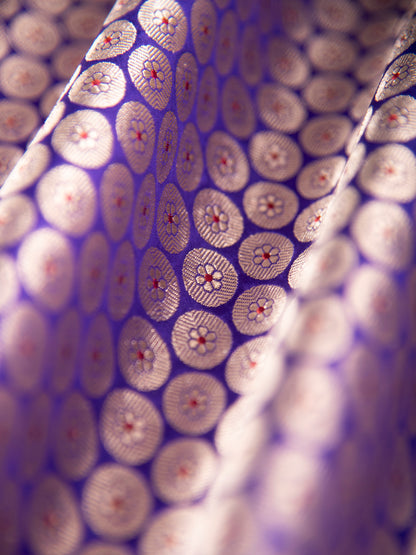 Handwoven Purple Silk Blouse Fabric
