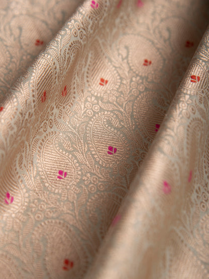 Handwoven White Silk Blouse Fabric