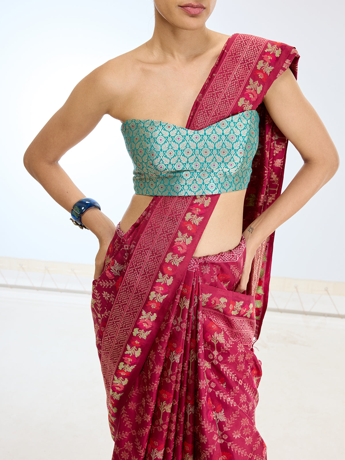 Handwoven Real Zari Rani Silk Saree