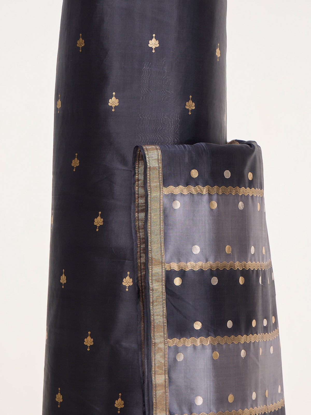Handwoven Black Silk Banarasi Suit Set