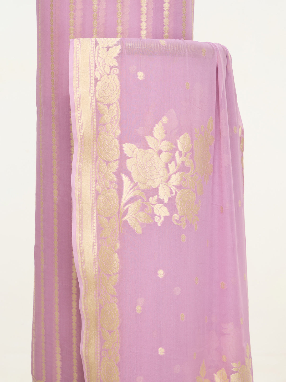 Handwoven Mauve Banarasi Suit Set