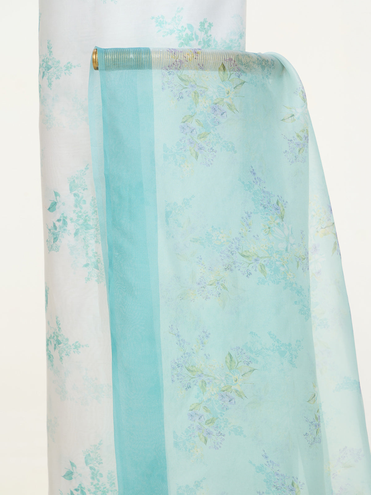 Sea Green Printed Cotton Suit Set