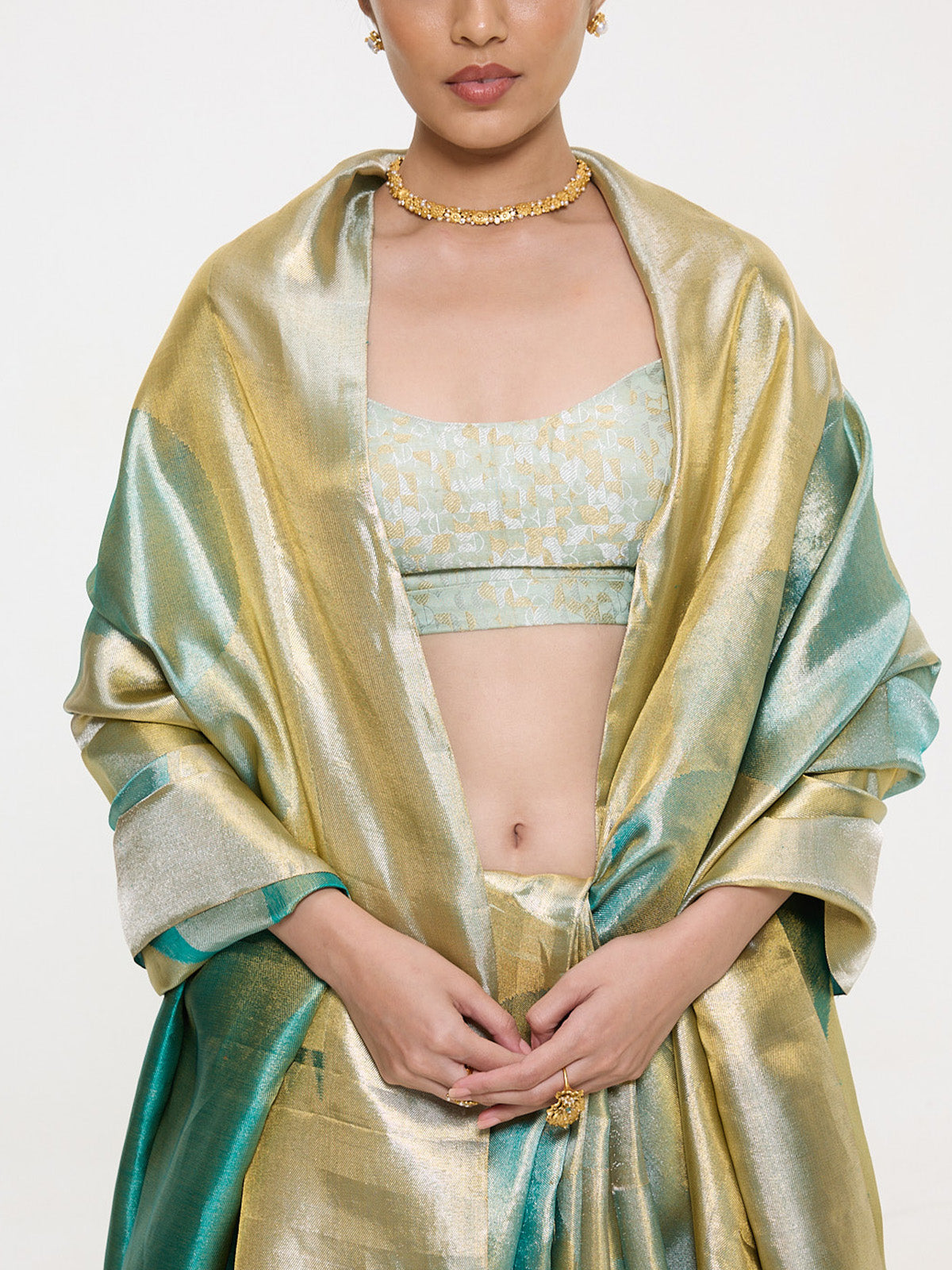 Handwoven Teal Blue Silk Kanjivaram Saree