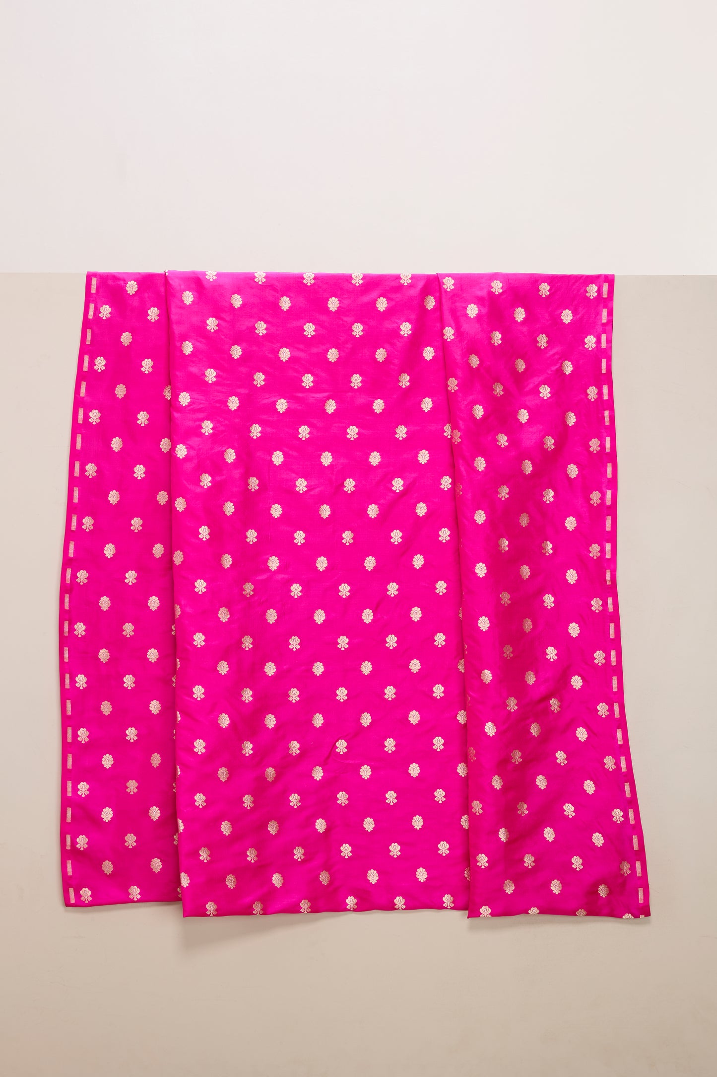 Handwoven Pink Banarasi Silk Fabric