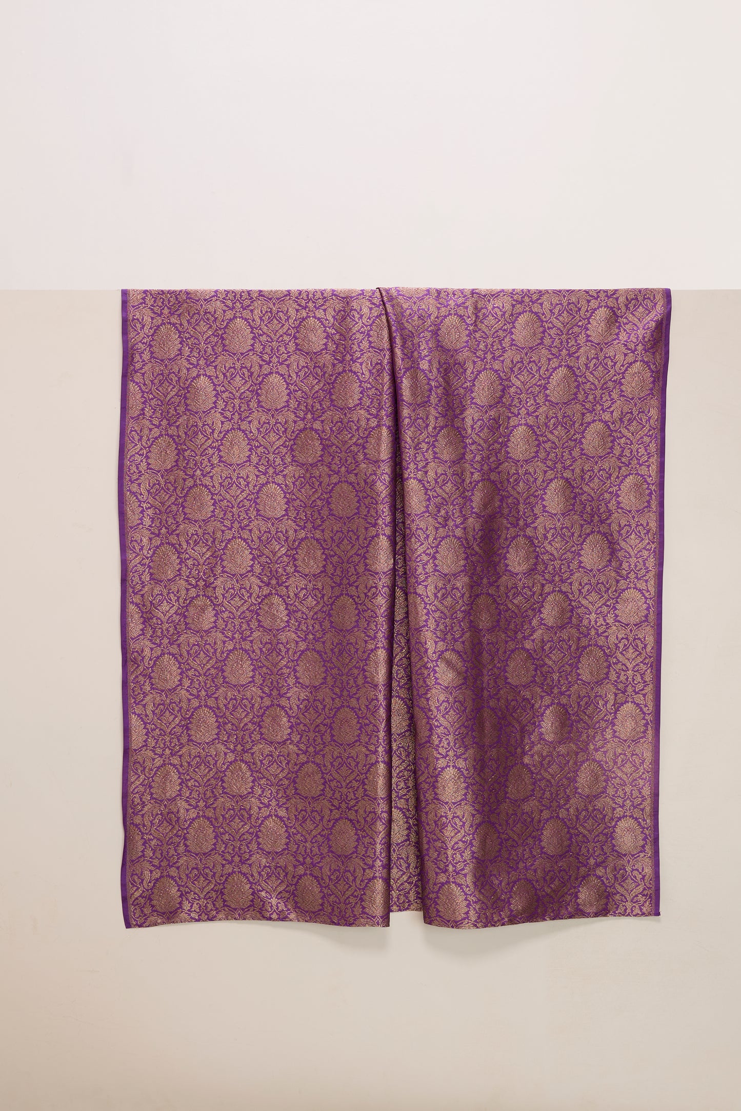 Handwoven Purple Banarasi Georgette Fabric