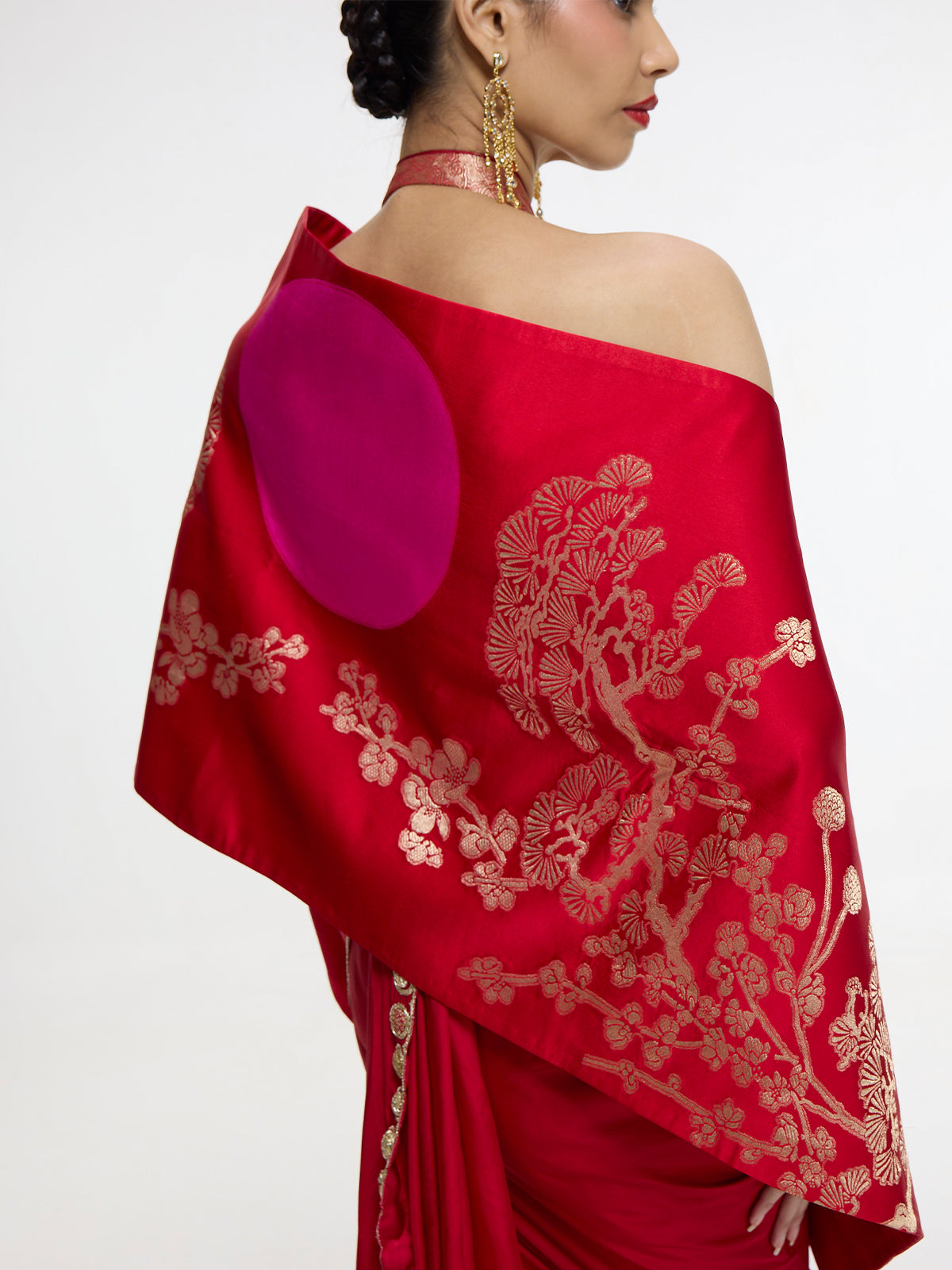 Handwoven Red Silk Shawl