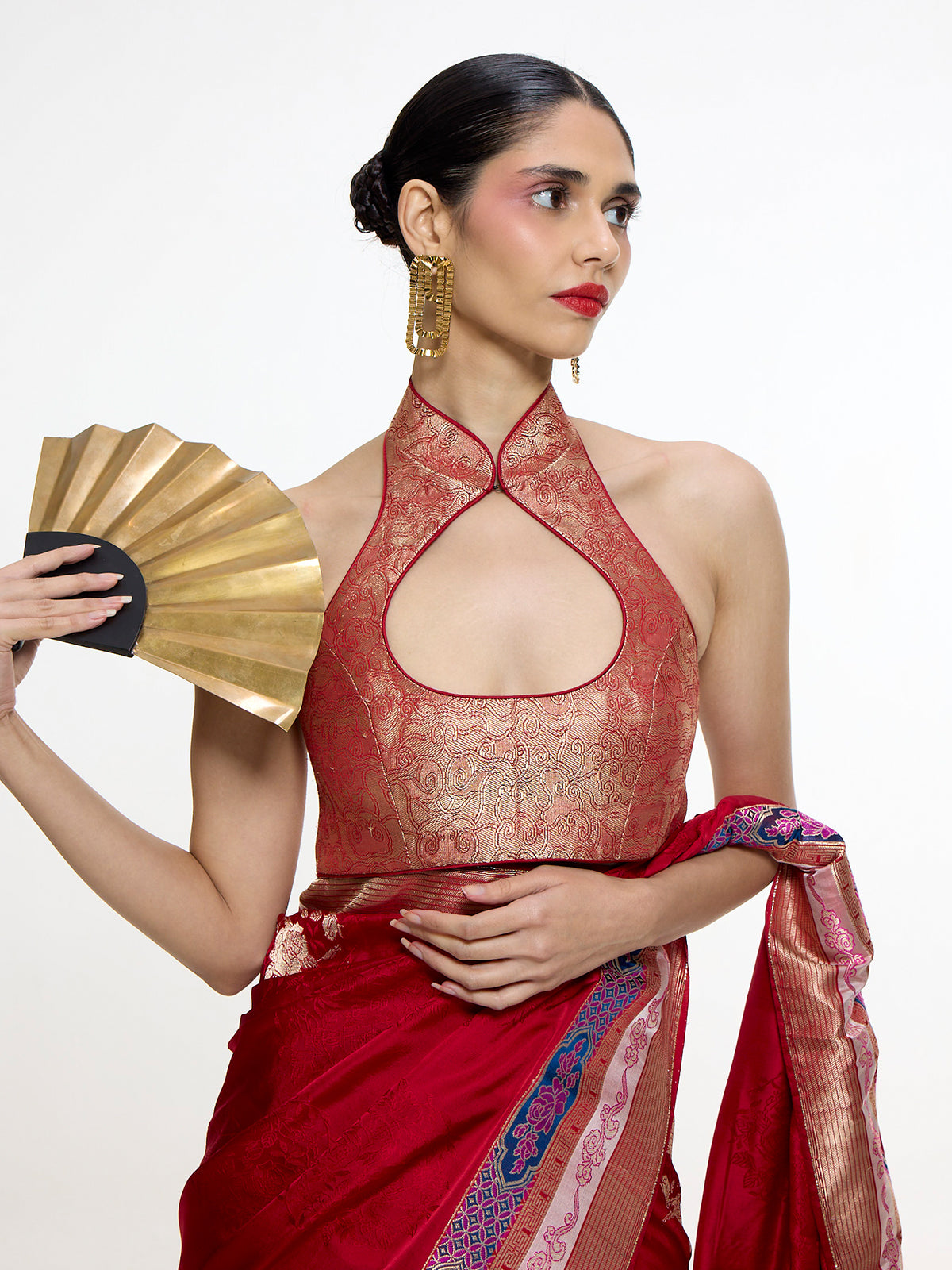 Handwoven Scarlet Red Saree