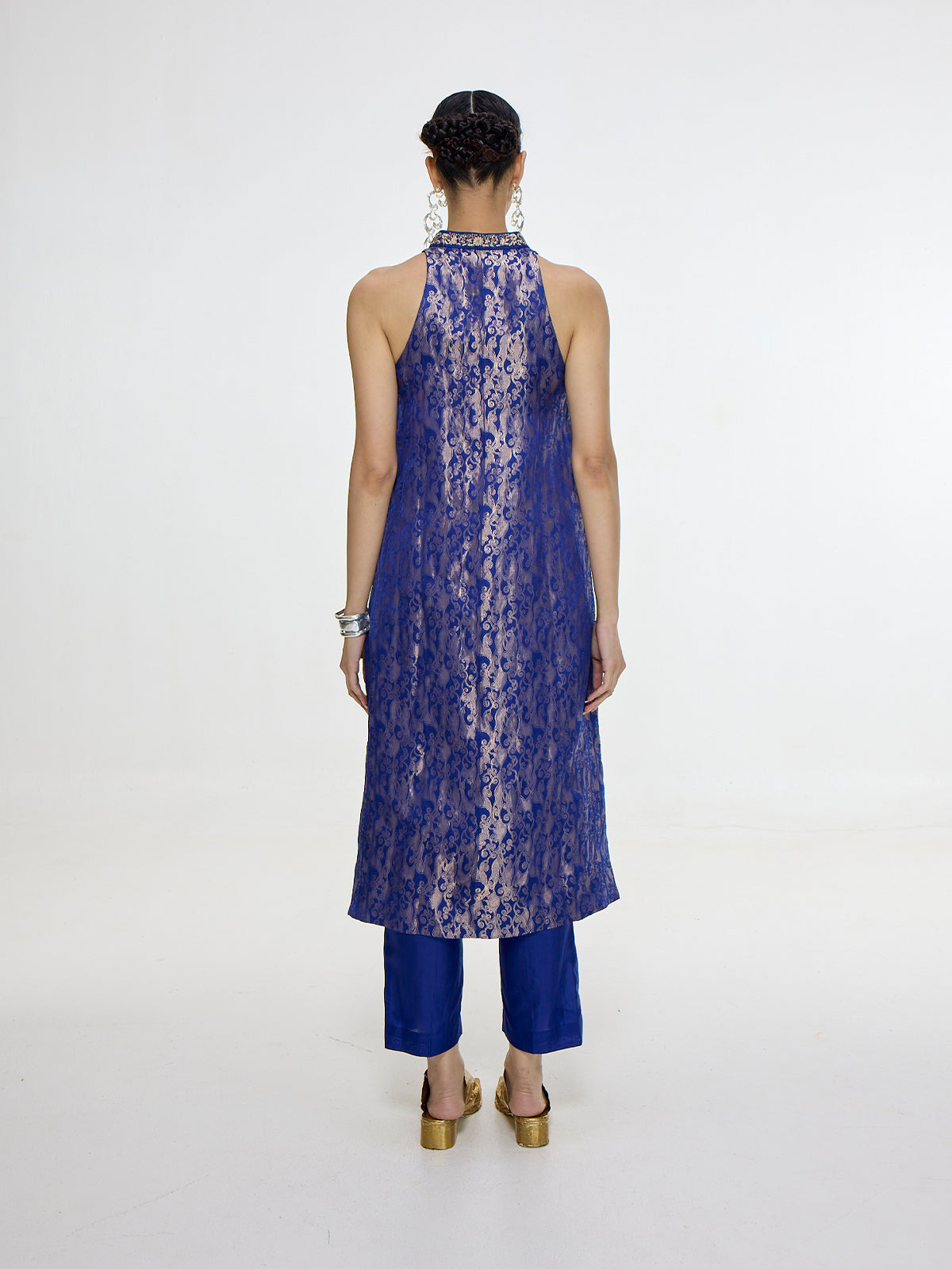 Handwoven Royal Blue Kurta Set