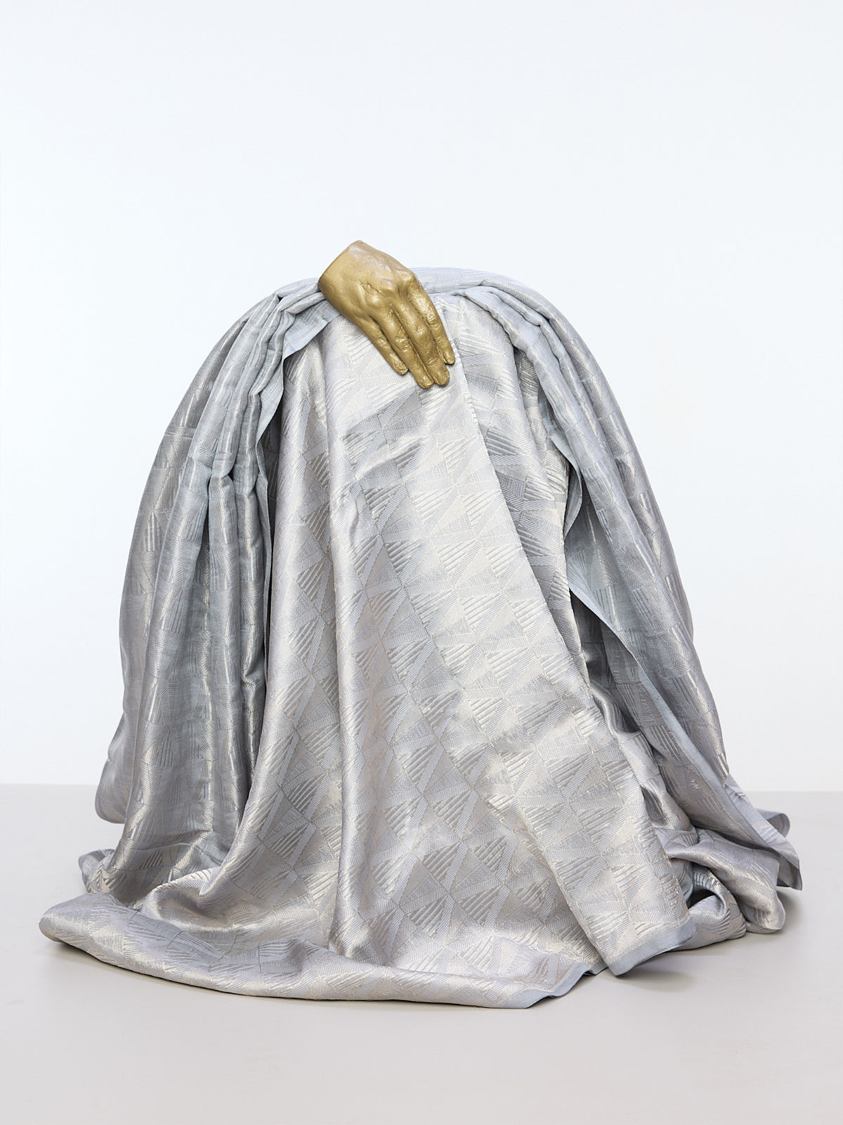 Handwoven Grey Emboss Fabric