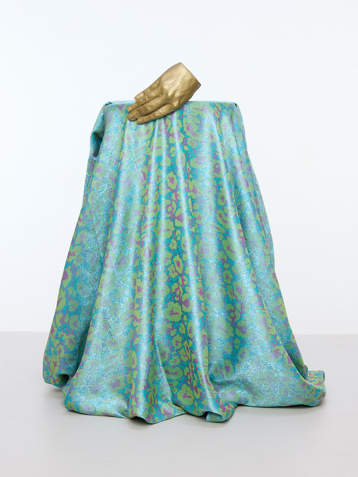 Handwoven Aqua & Grey Tanchoi Banarasi Fabric