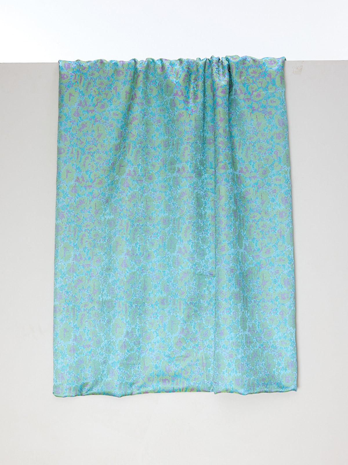 Handwoven Aqua & Grey Tanchoi Banarasi Fabric