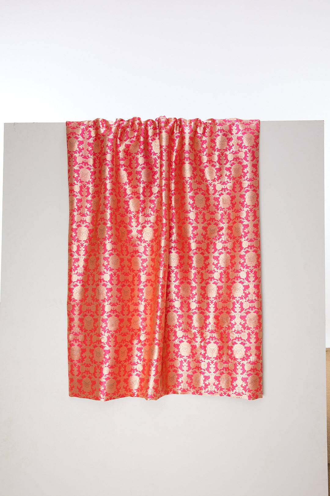 Handwoven Hot Pink Emboss Fabric