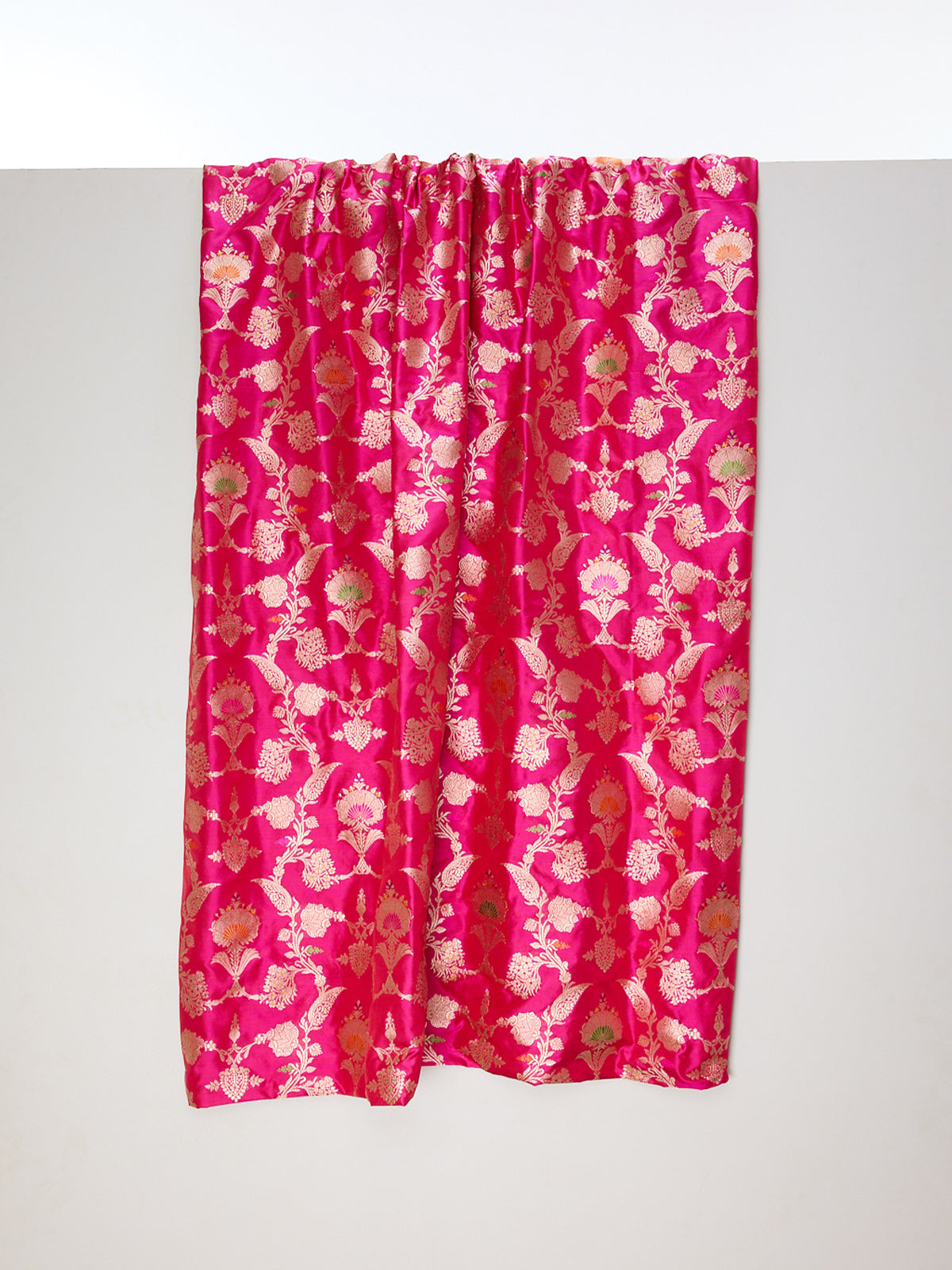 Handwoven Deep Pink Emboss Fabric