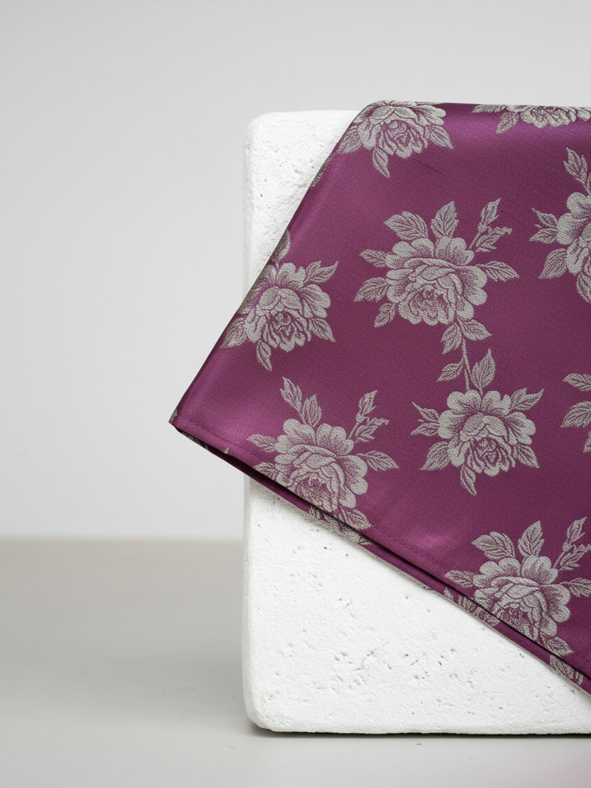 Handwoven Mauve Silk Pocket Square