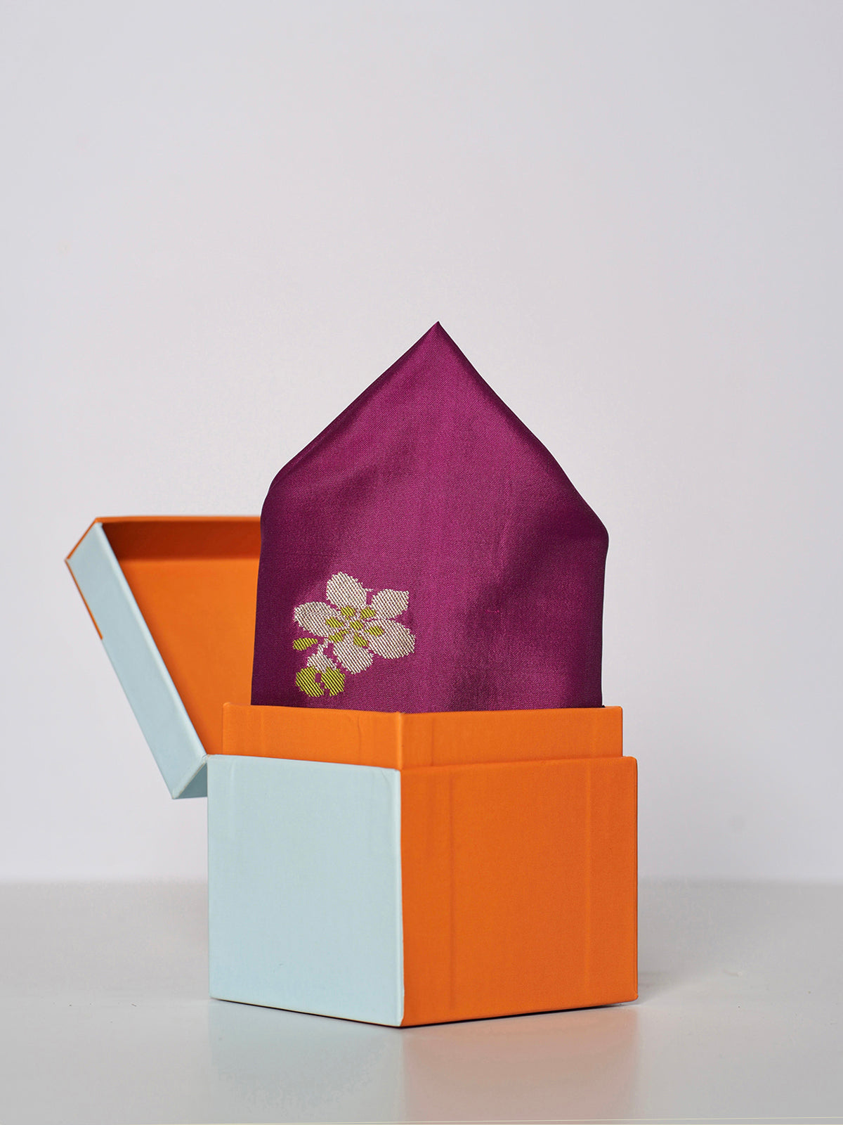 Handwoven Magenta Silk Pocket Square