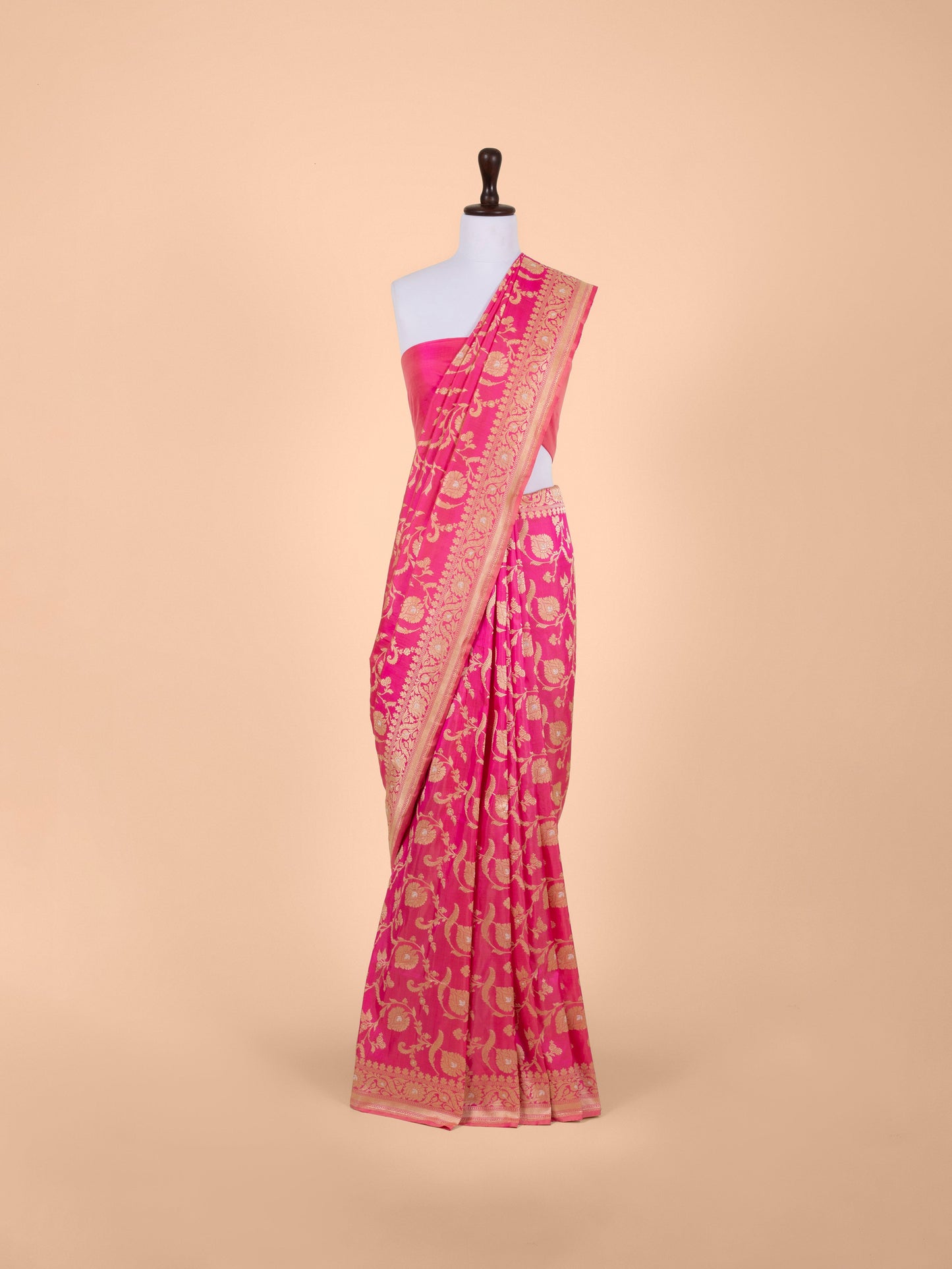 Handwoven Pink Silk Saree