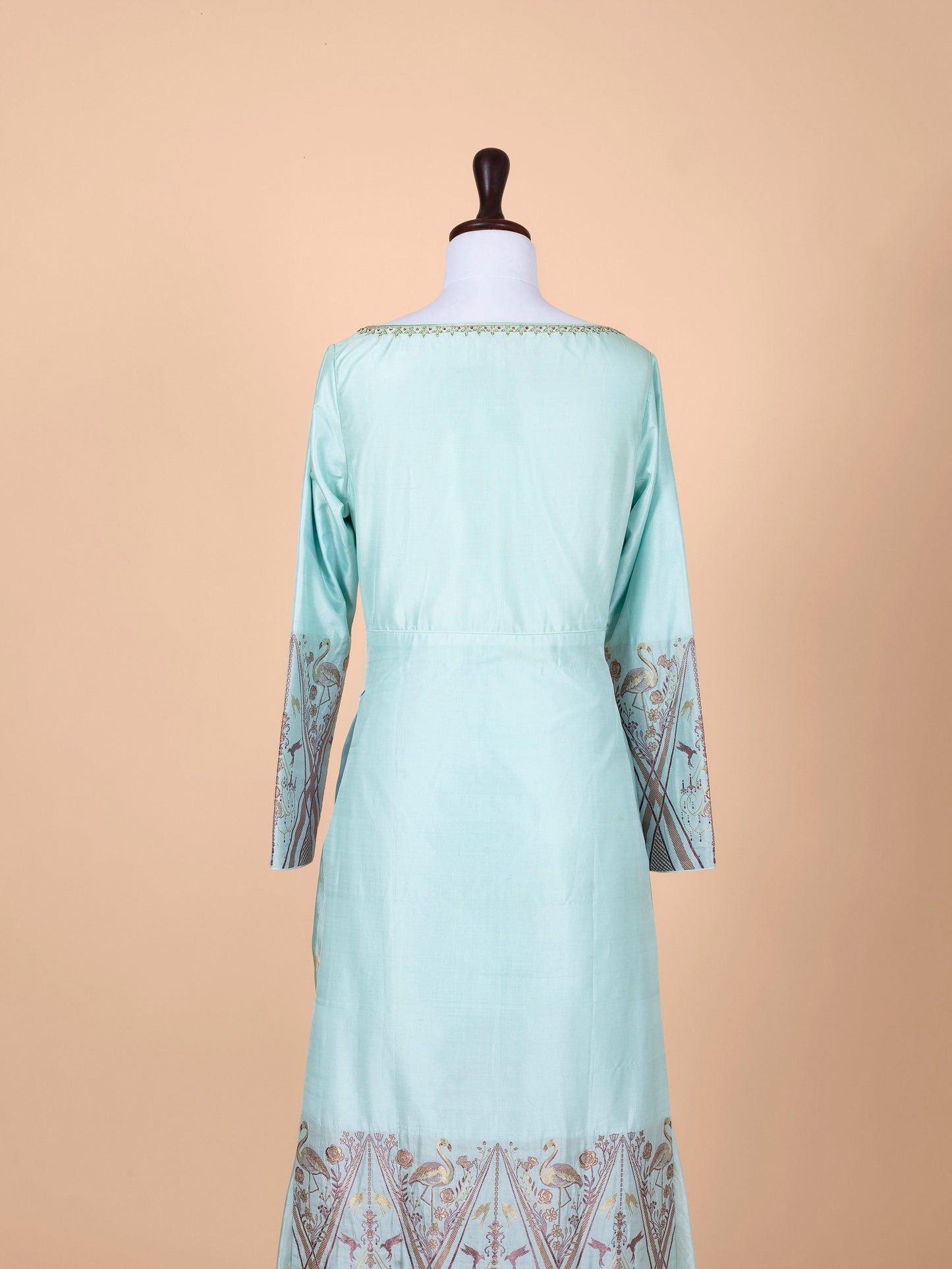 Handwoven Blue Silk Suit Set