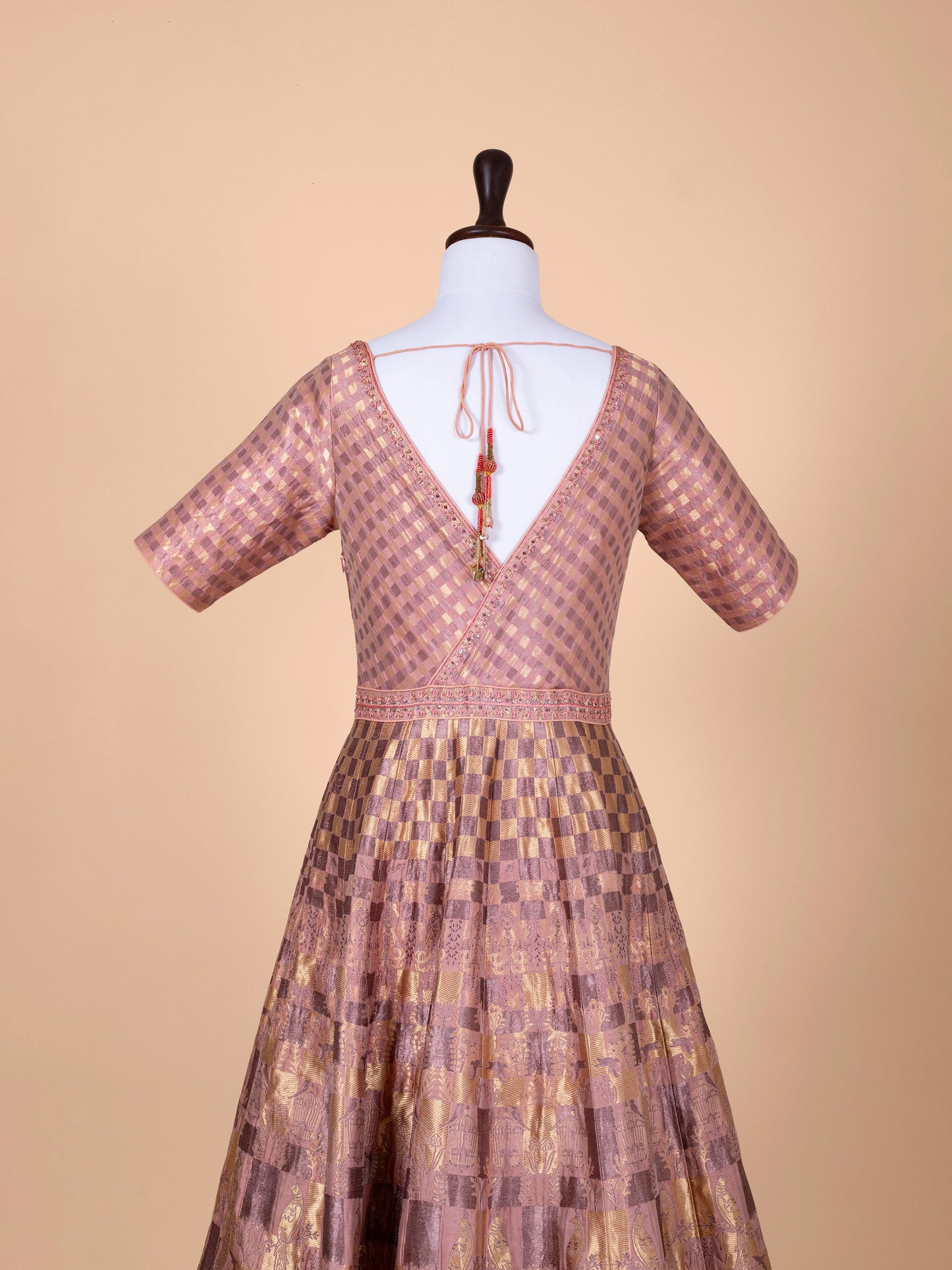 Handwoven Pink Silk Suit