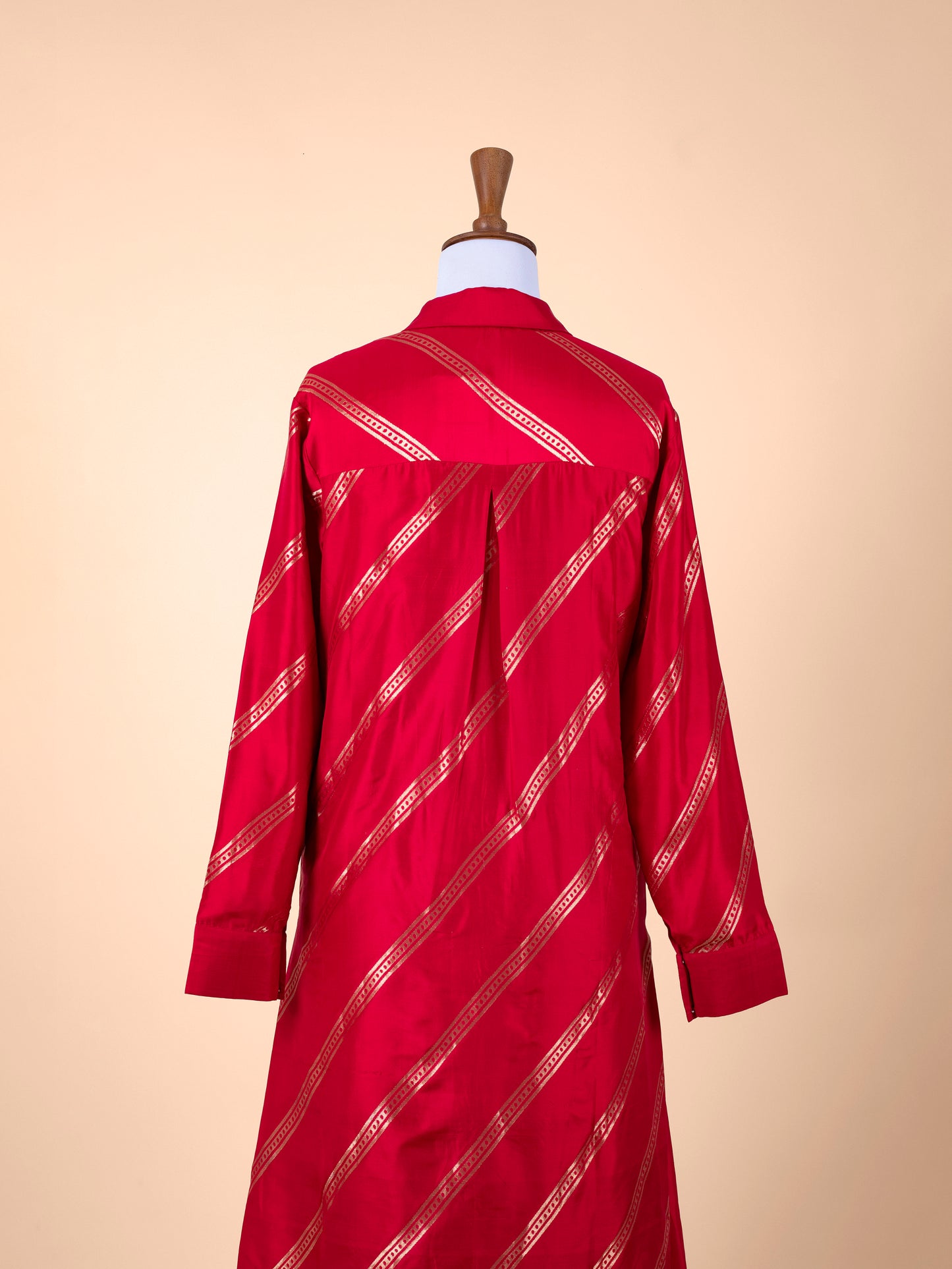 Handwoven Red Silk Suit