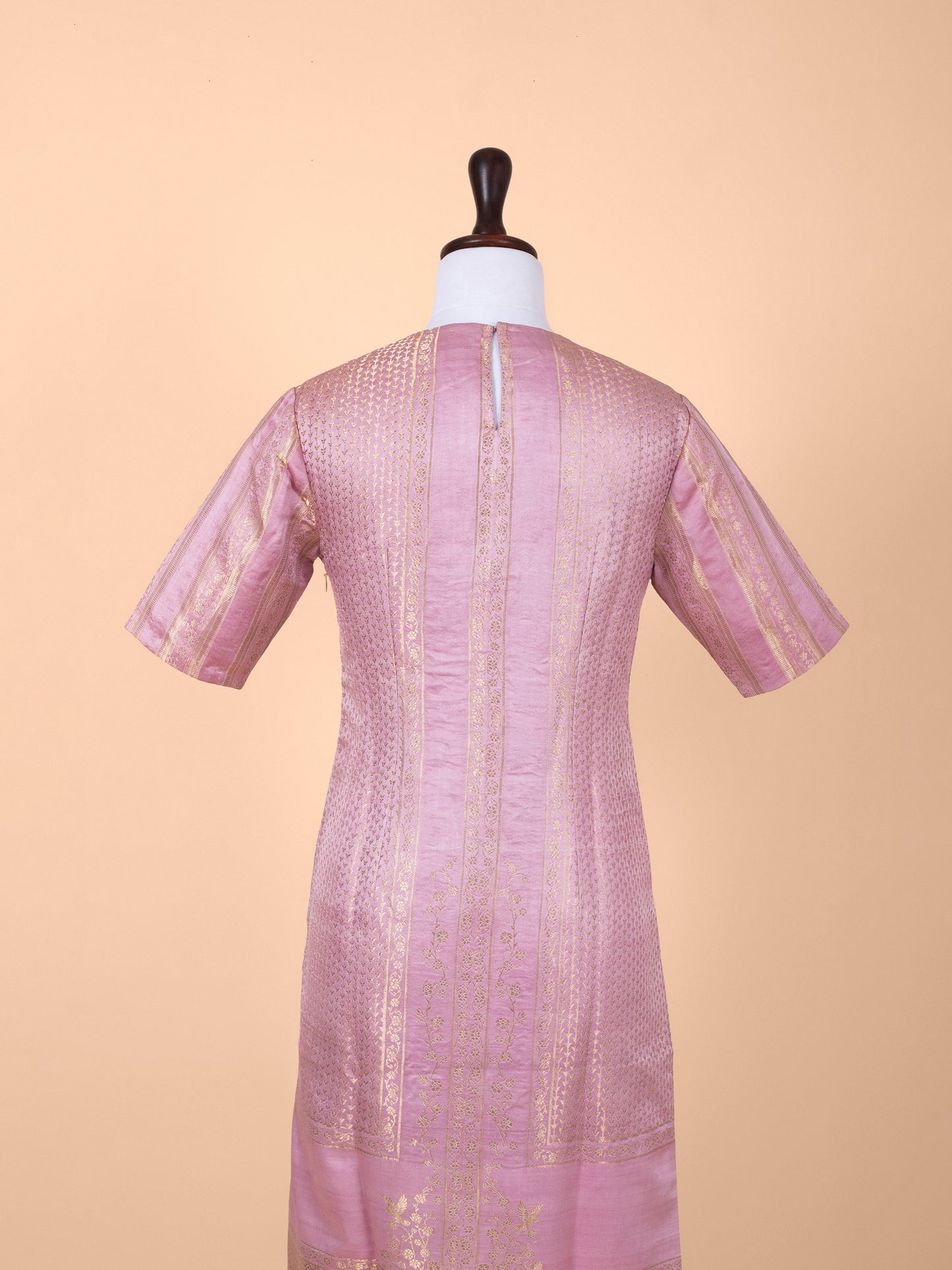 Handwoven Mauve Silk Suit