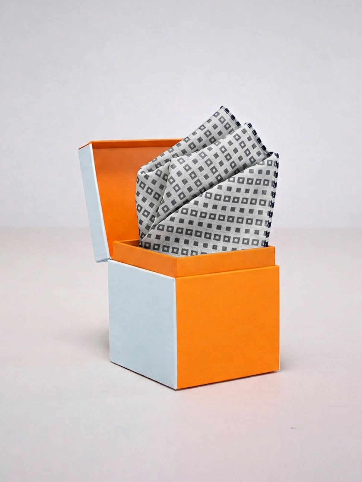Black & White Banarasi Pocket Square