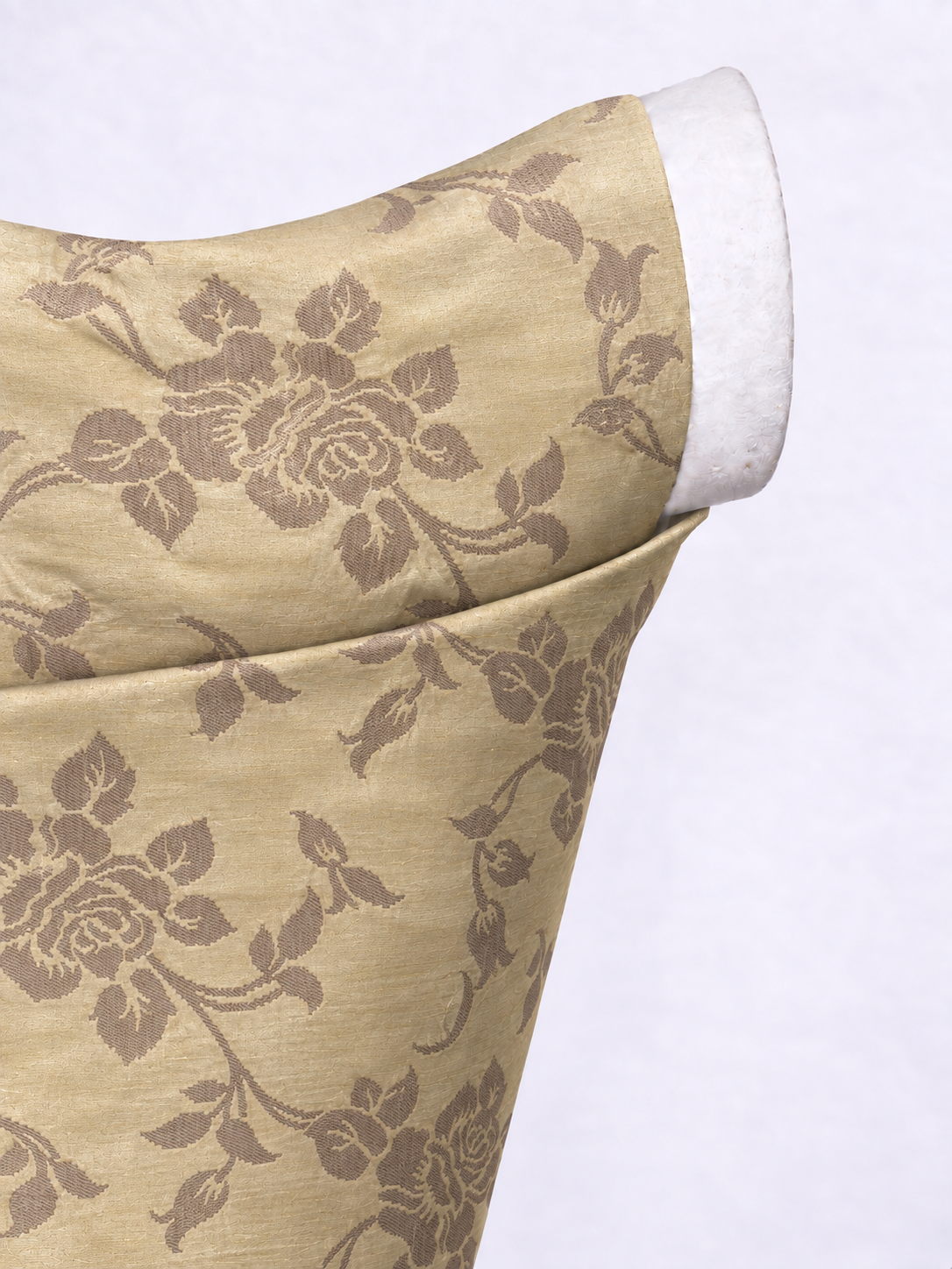 Handwoven Beige Cutwork Blouse Fabric
