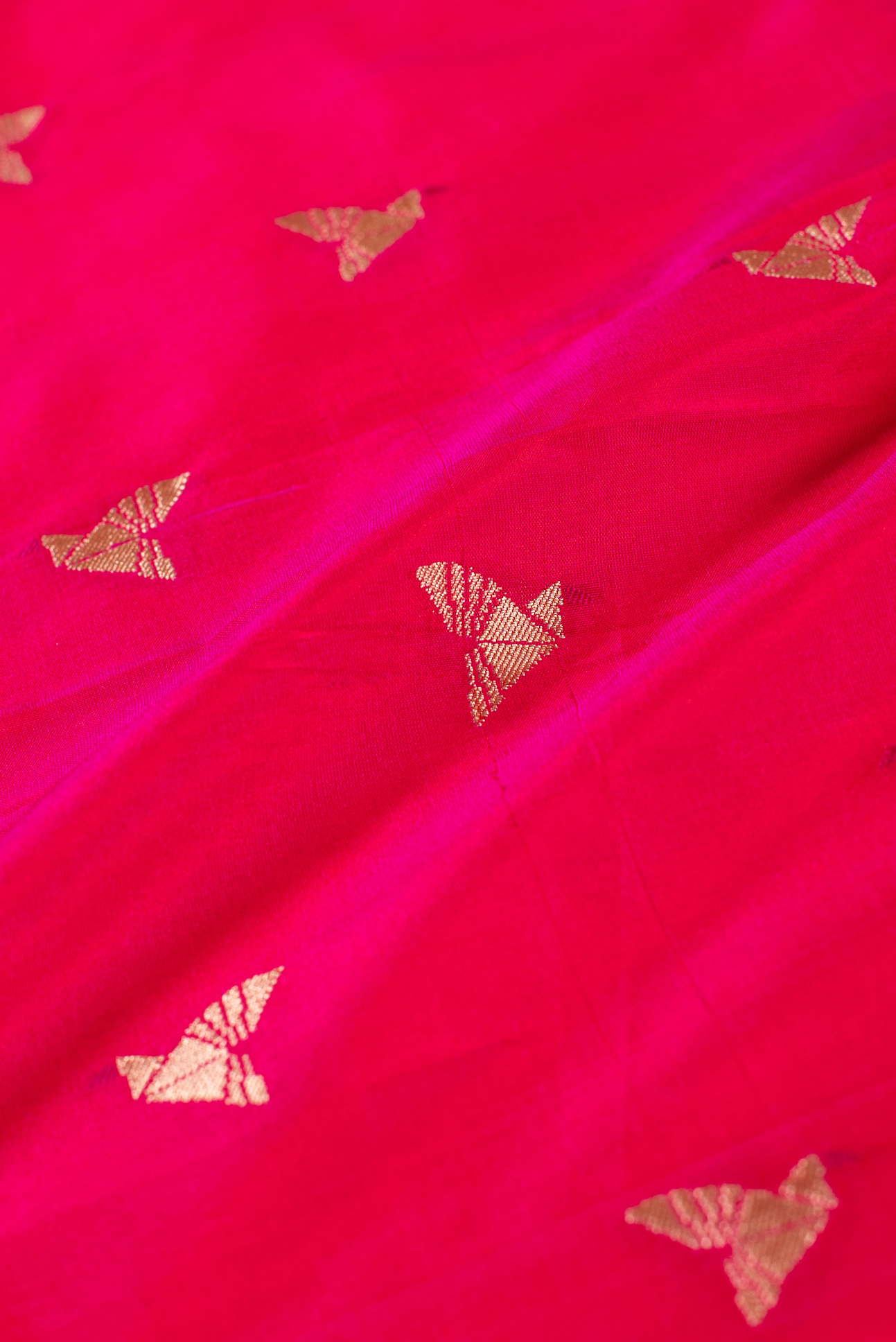 Handwoven Red Silk Blouse Fabric