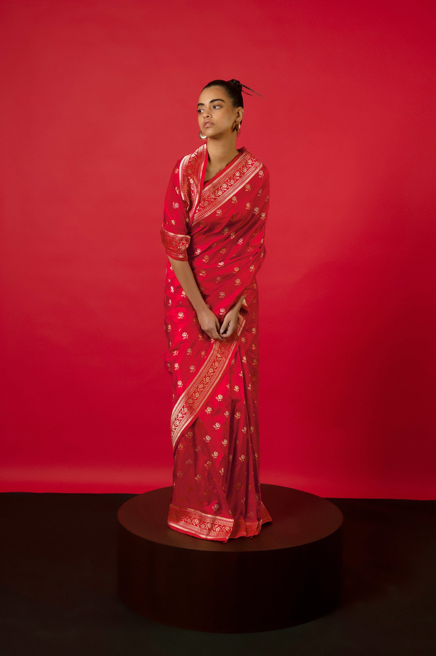 Handwoven Red Silk Saree