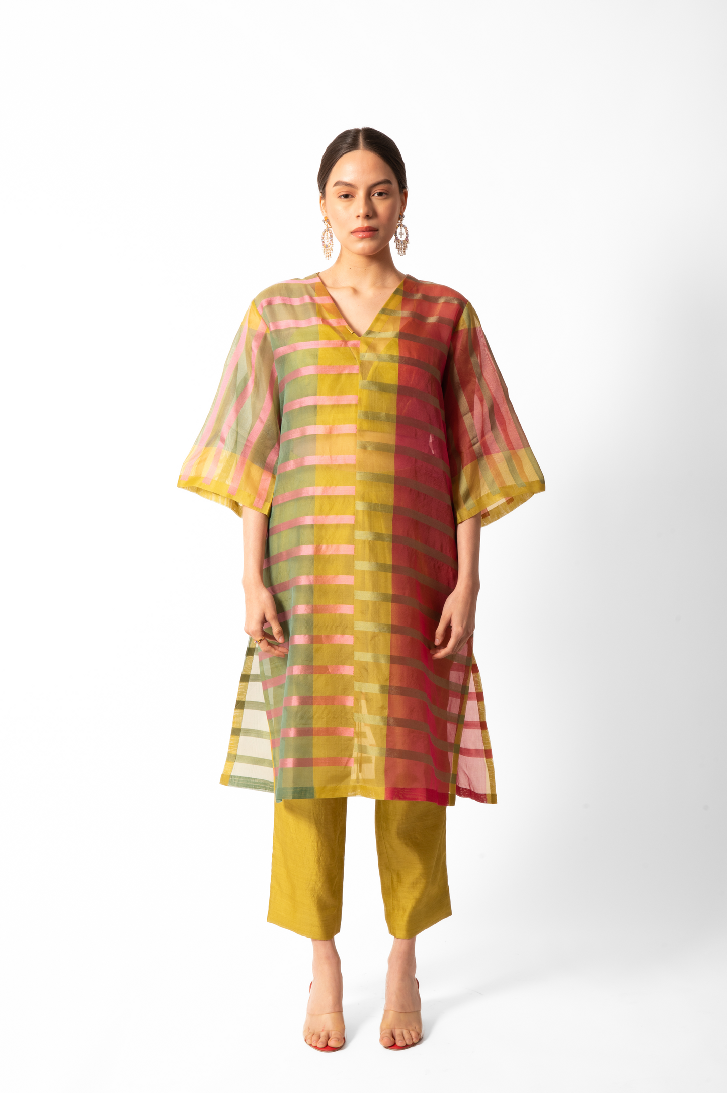 Chartruese Green Striped Set