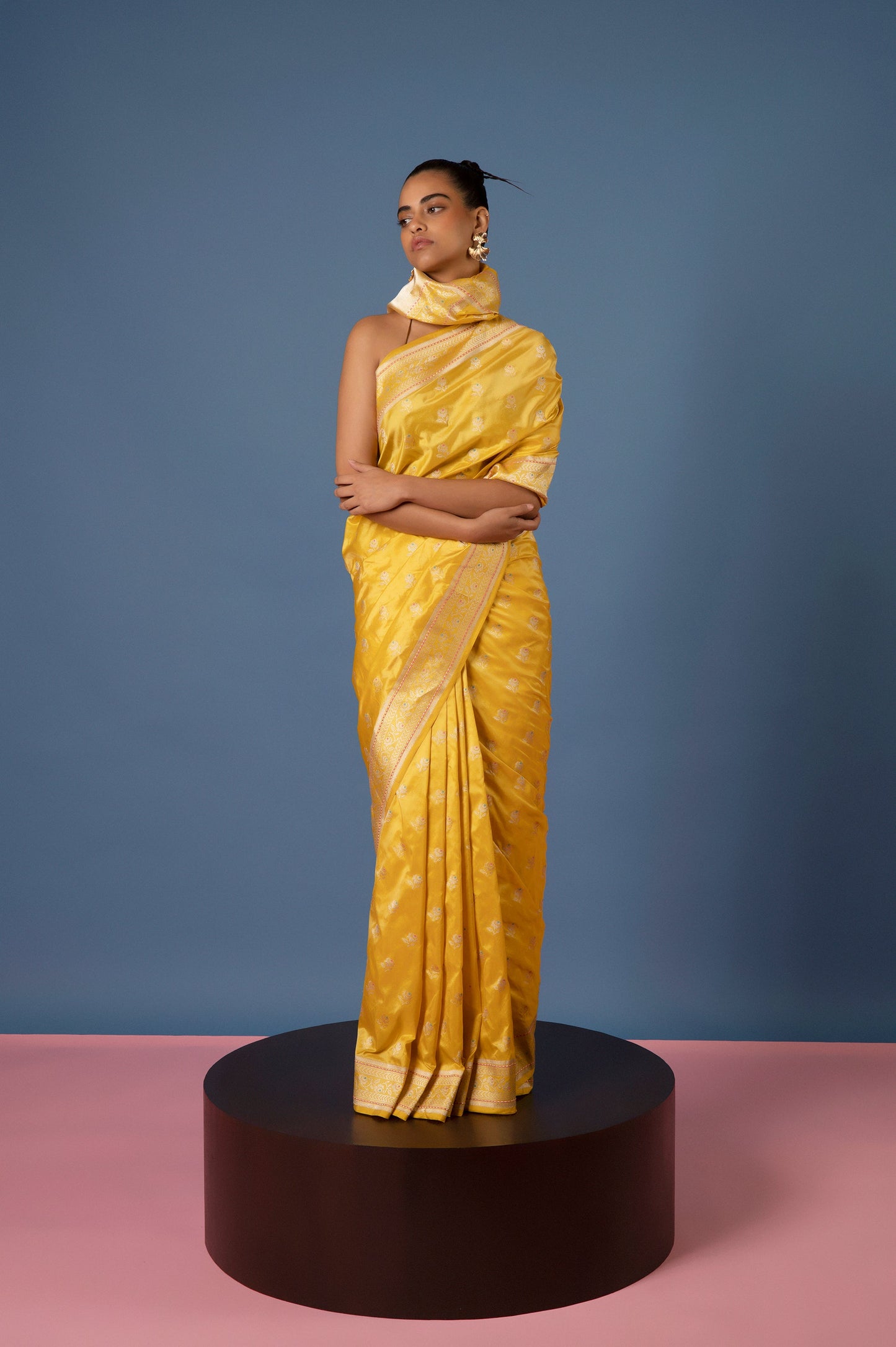 Handwoven Yellow Silk Saree