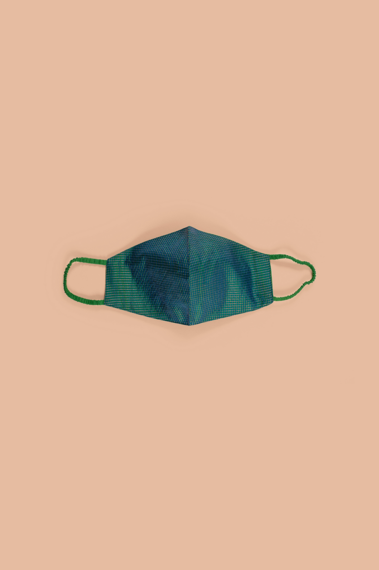 Handwoven Green Silk Mask