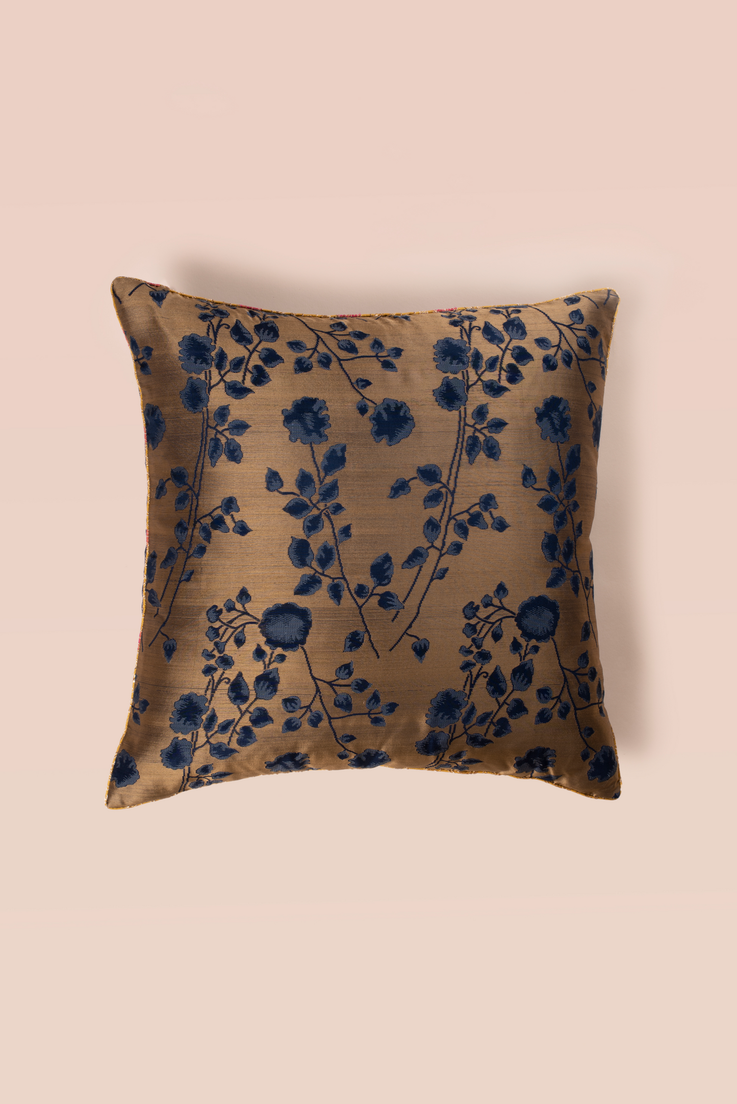Handwoven Square Reversible Silk Cushion Cover
