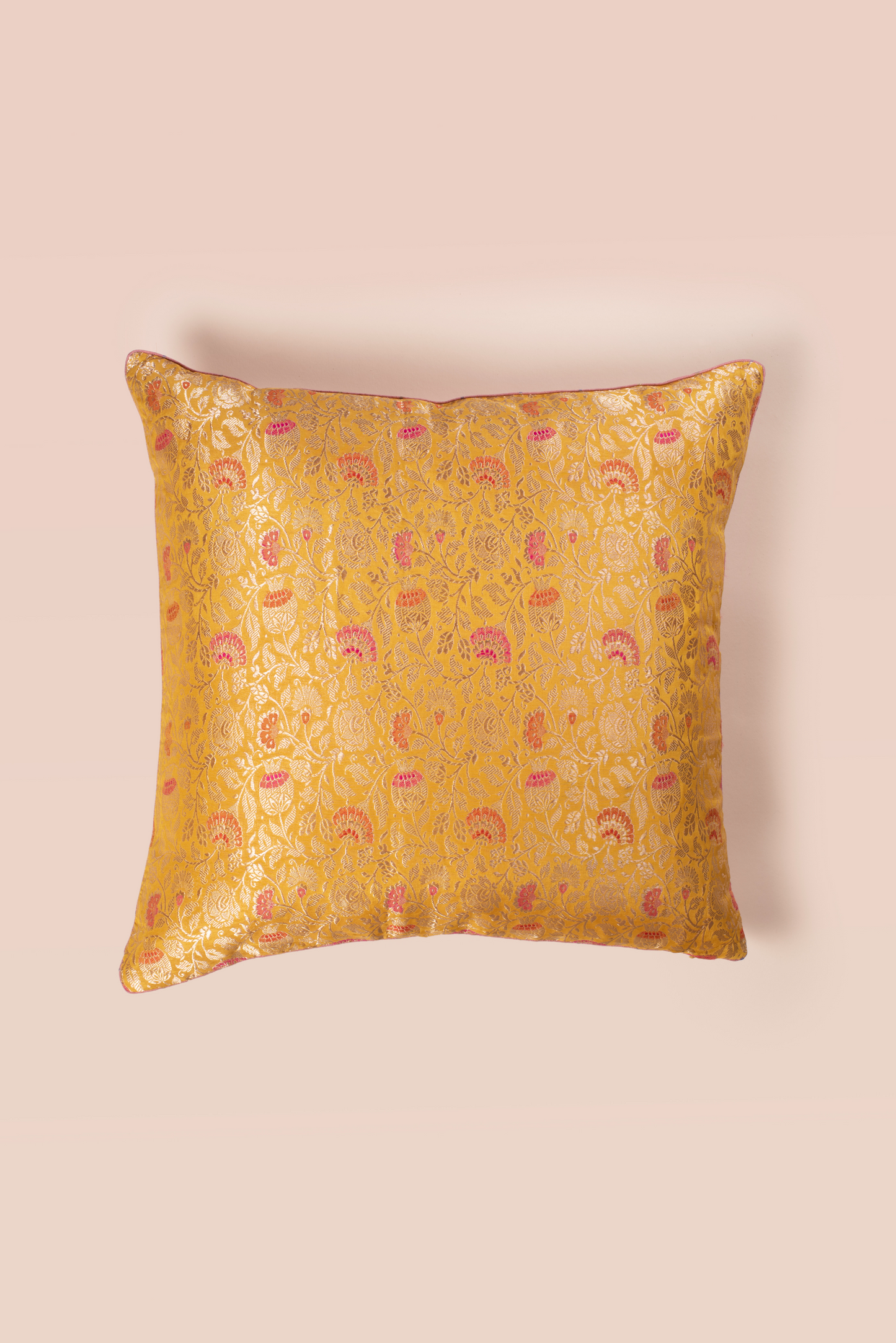 Handwoven Square Reversible Silk Cushion Cover