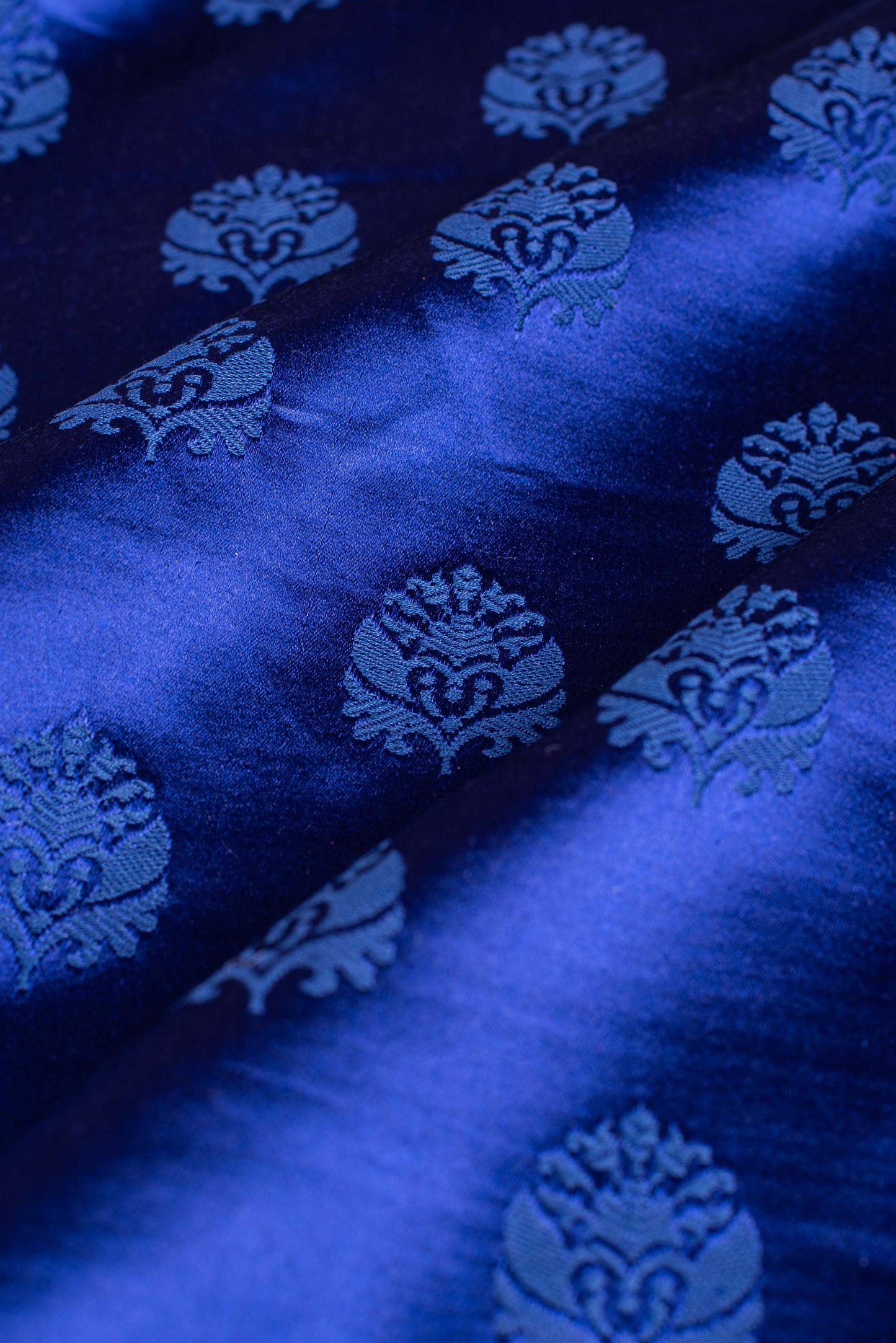 Handwoven Blue Silk Blouse Fabric