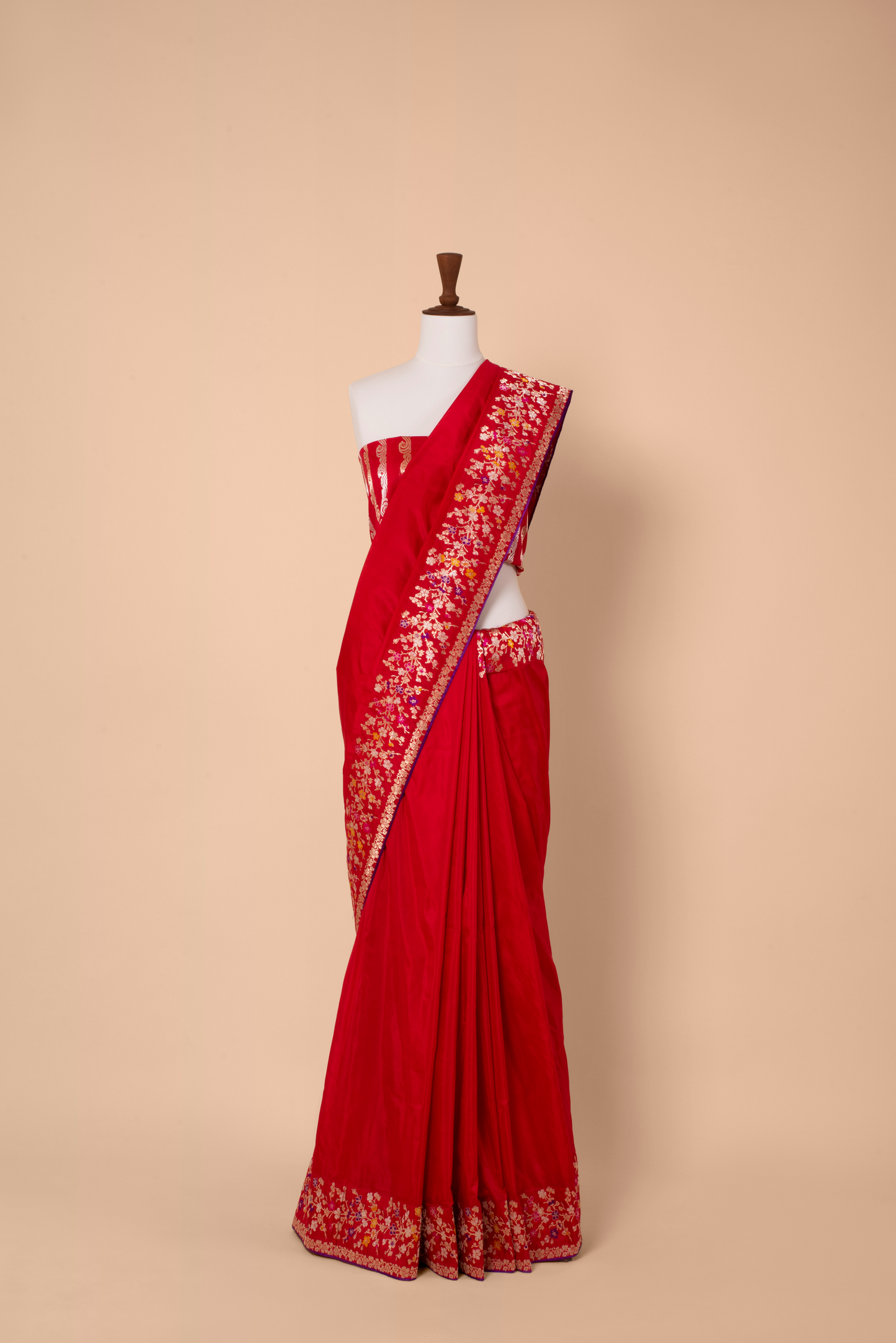 Handwoven Red Silk Saree