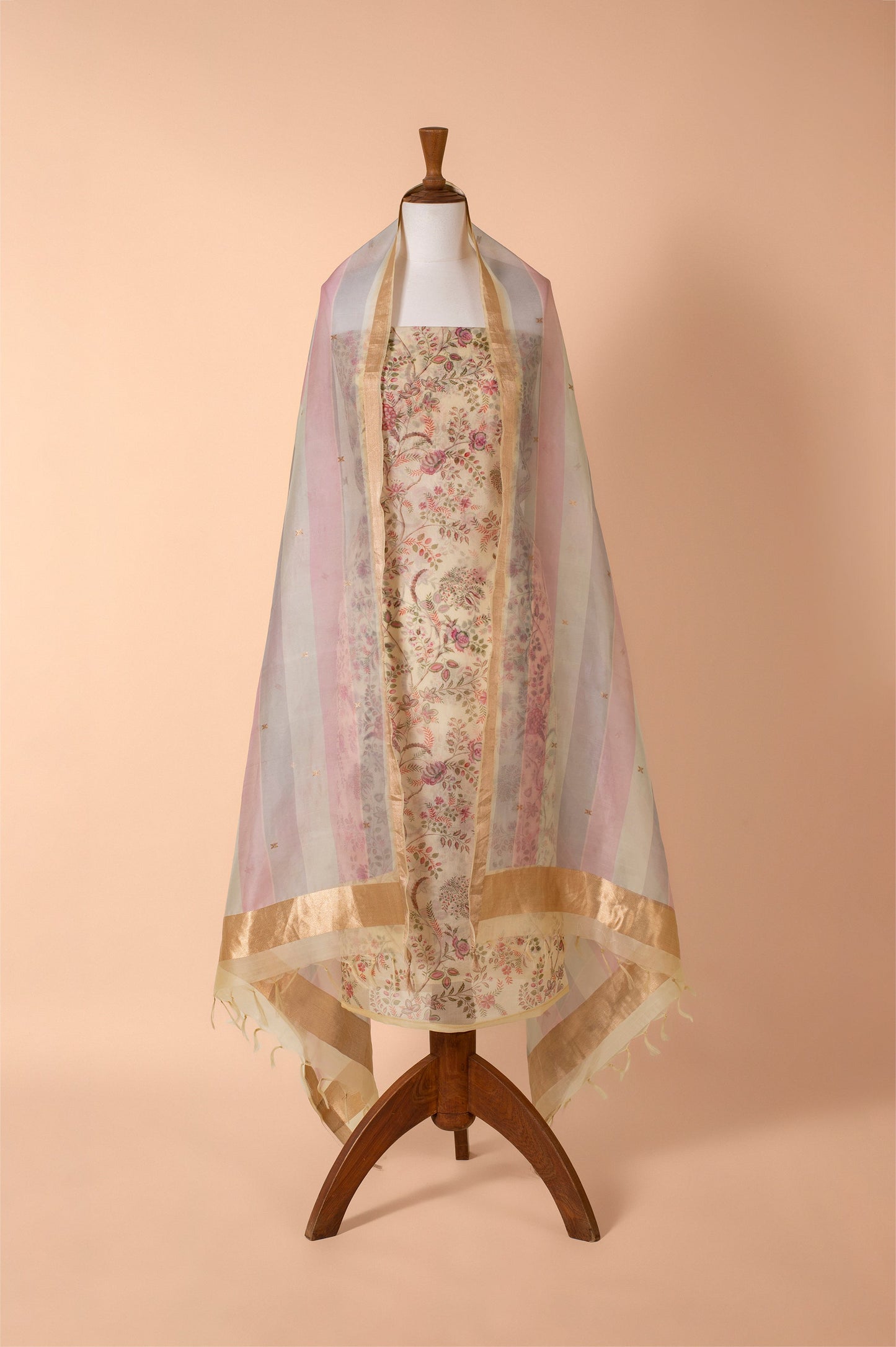 Handwoven Yellow Chanderi Suit Piece