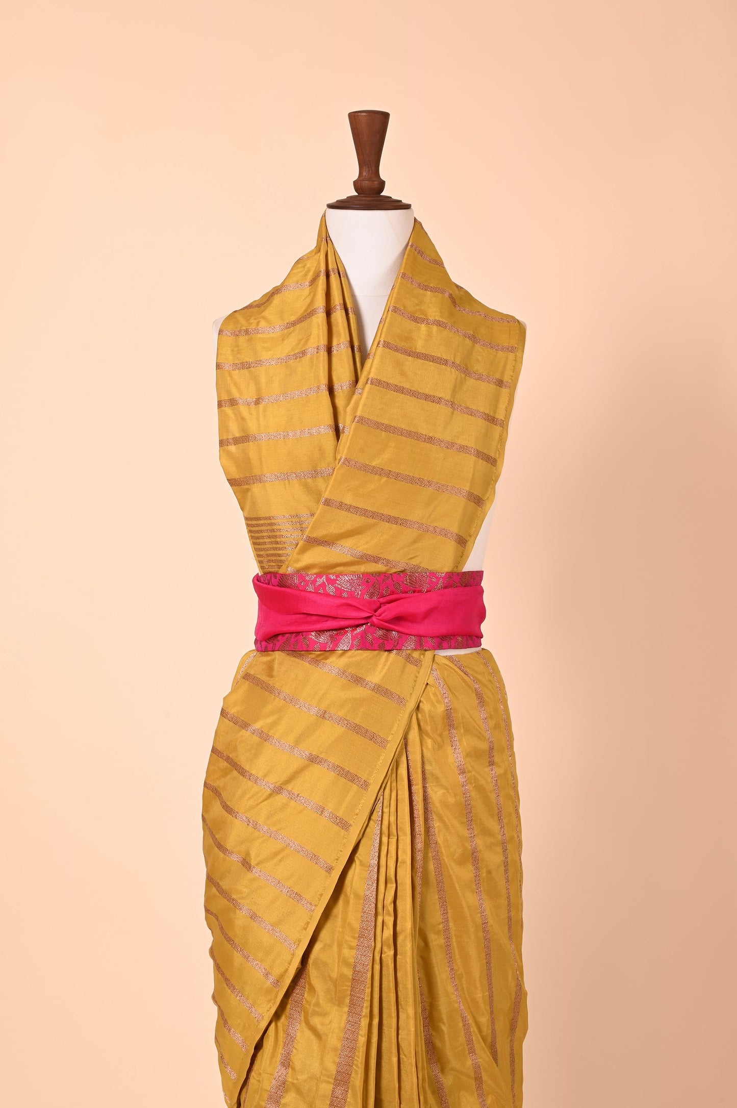 Handwoven Pink Silk Belt