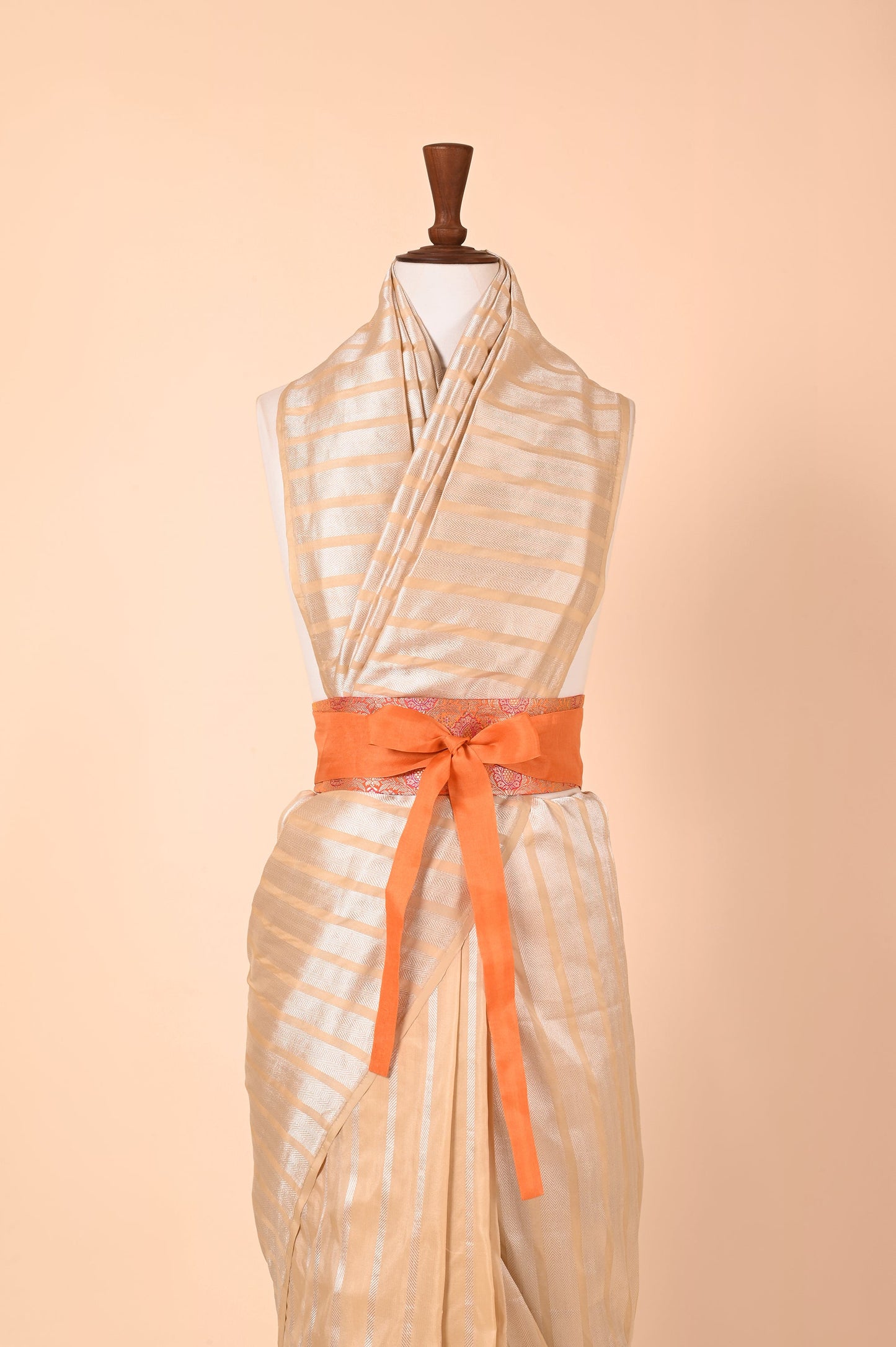 Handwoven Orange Silk Belt